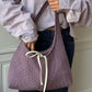 Sac upcyclé matelassé violet