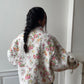 Veste upcyclée matelassée à fleurs