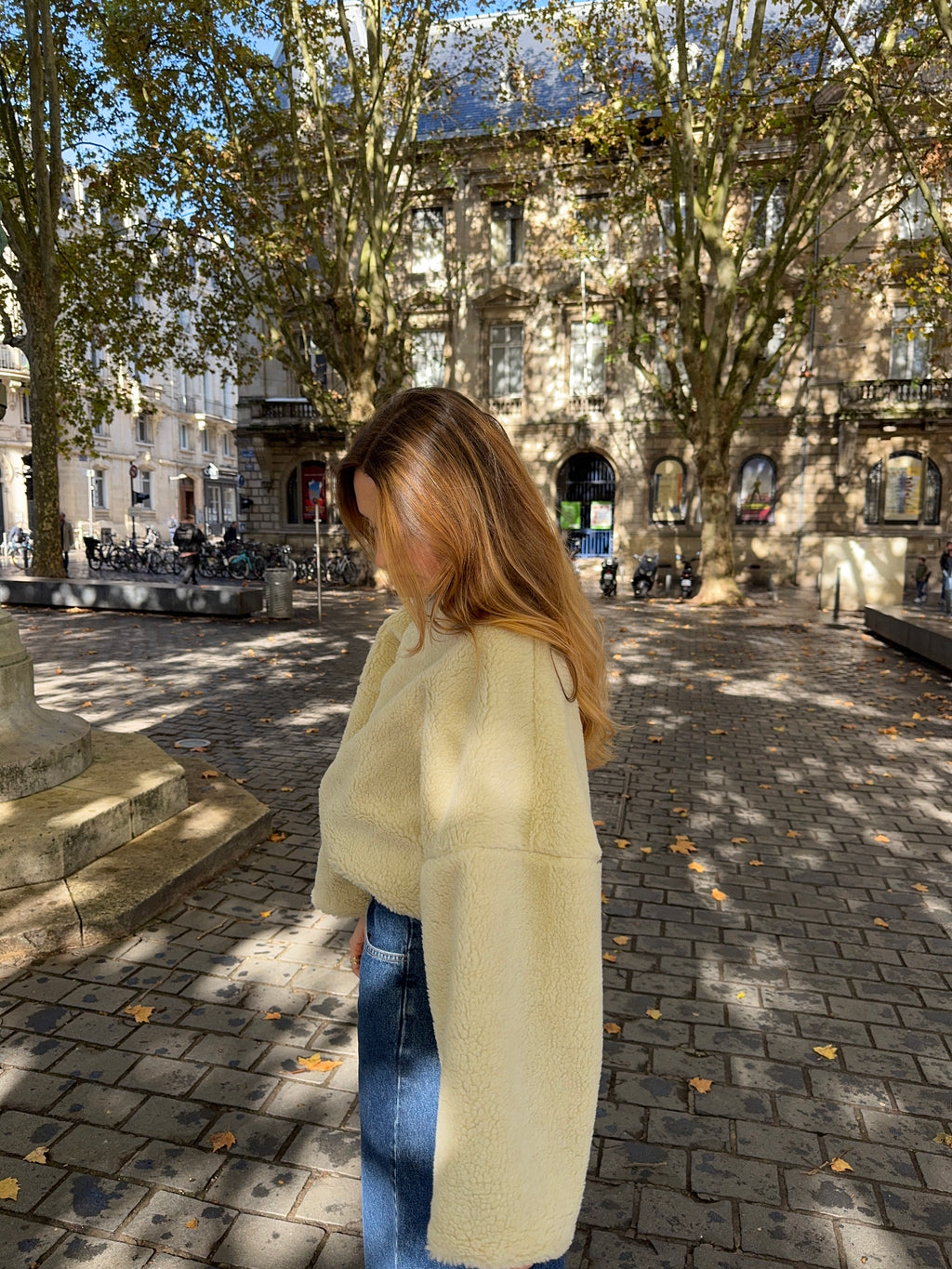 Bomber sherpa crème