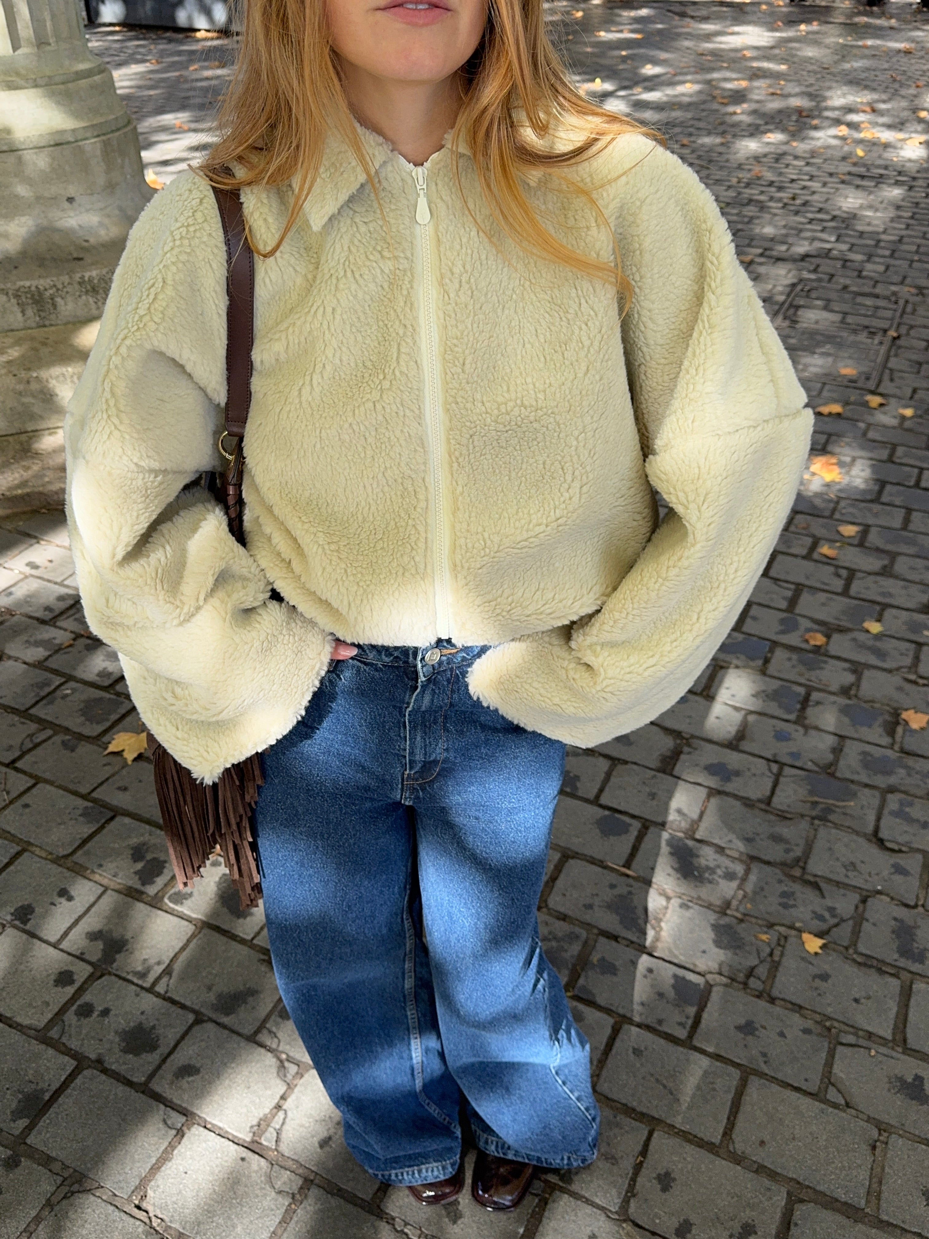 Bomber sherpa crème