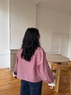 Veste vichy rouge