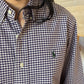 Chemise upcyclée dos nu V vichy