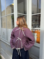 Veste upcyclée matelassée violette