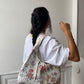 Sac upcyclé matelassé à fleurs