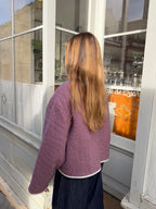 Veste upcyclée matelassée violette