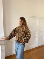 Veste upcyclée à motifs