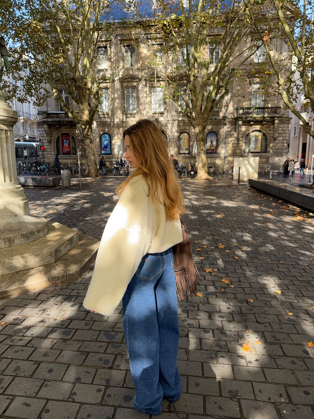 Bomber sherpa crème