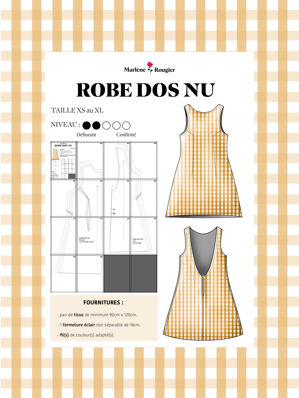 Pattern Robe Dos Nu (french) - PDF