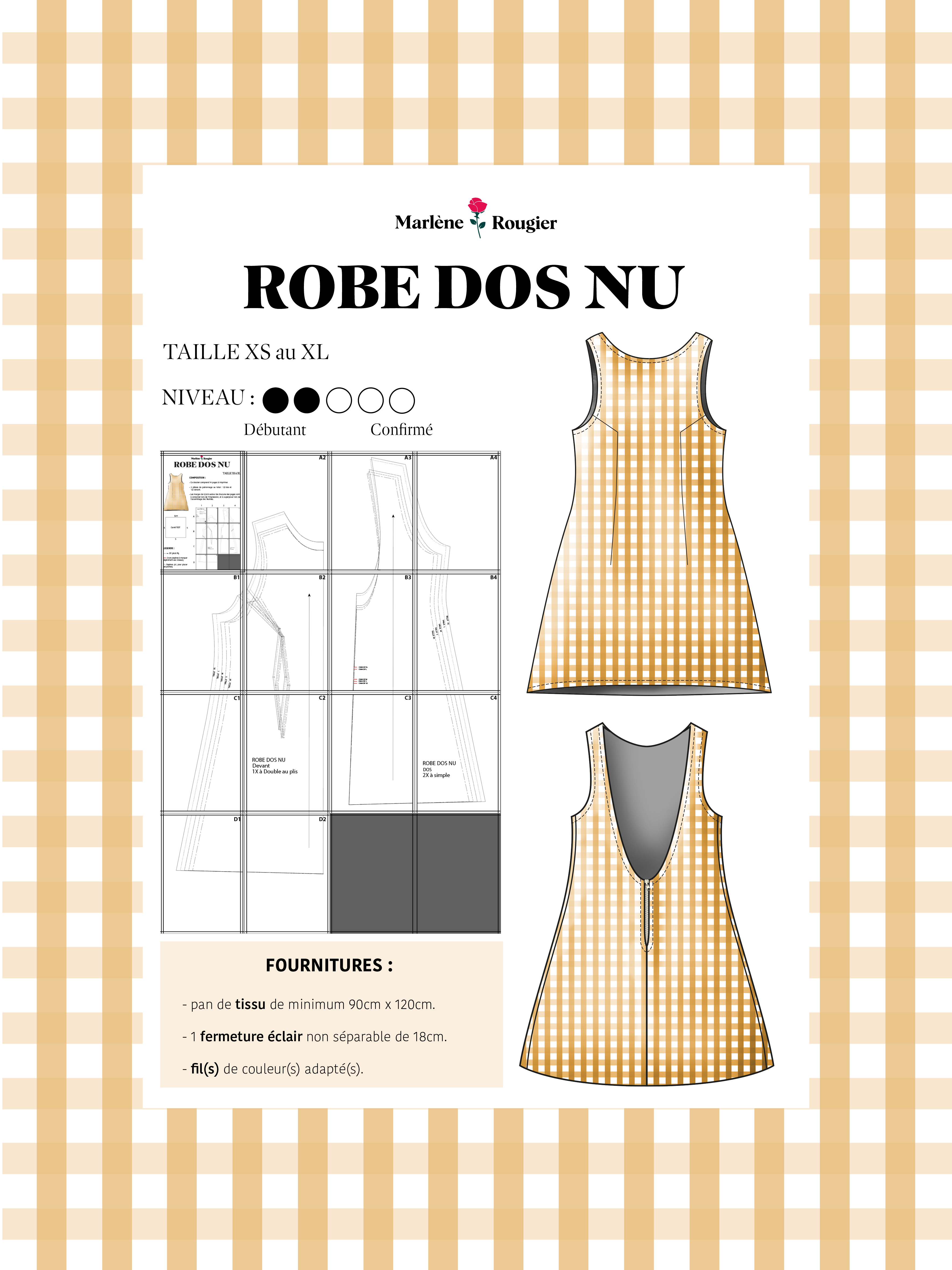  Pattern Robe Dos Nu (french) - PDF