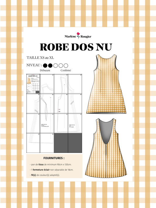 Patron robe dos nu