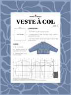  Pattern Veste à col - Taille 2 (english)