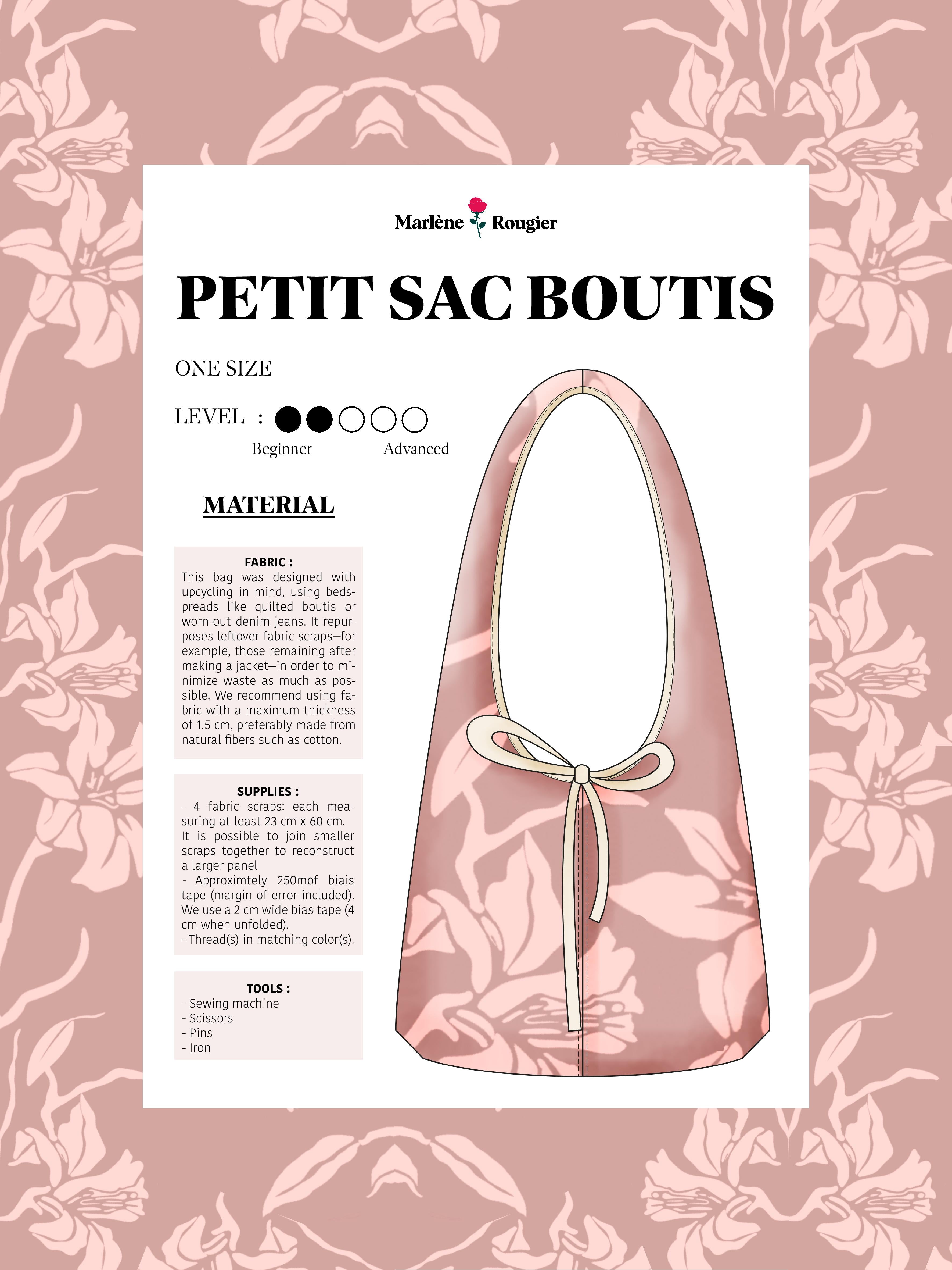  Pattern Petit sac boutis (english) - PDF
