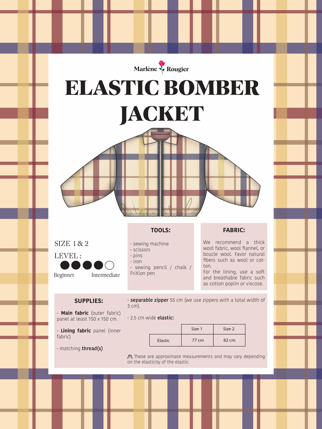 Pattern bomber élastique - PDF (English)