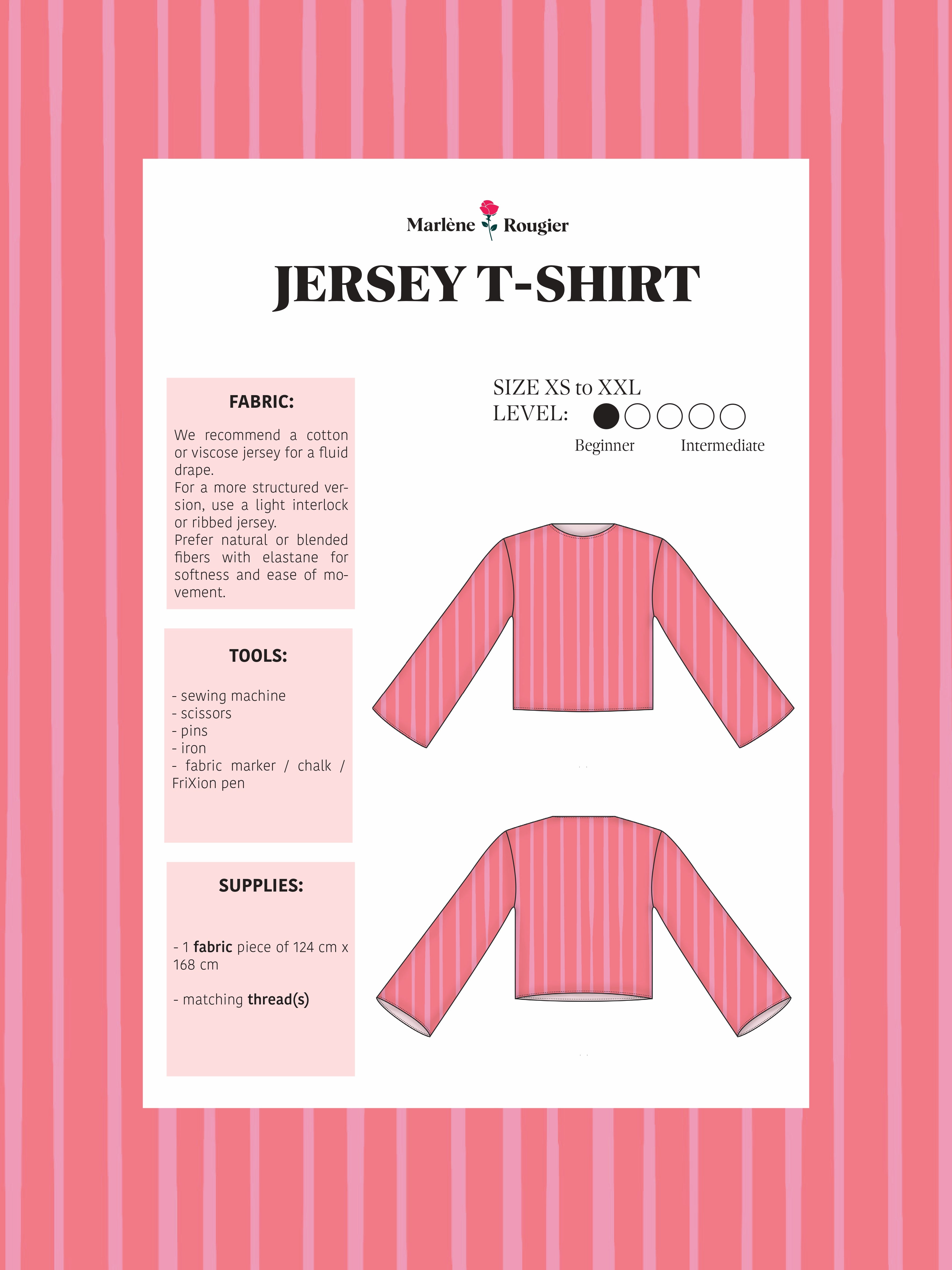Pattern t-shirt jersey - PDF (English)