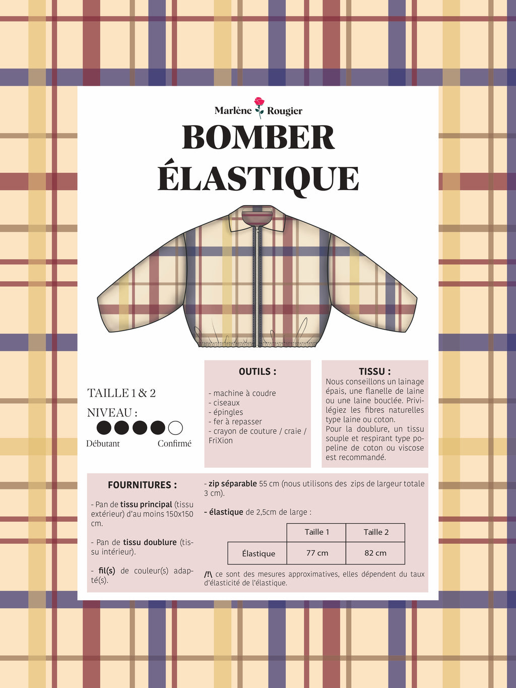 Patron bomber élastique - PDF