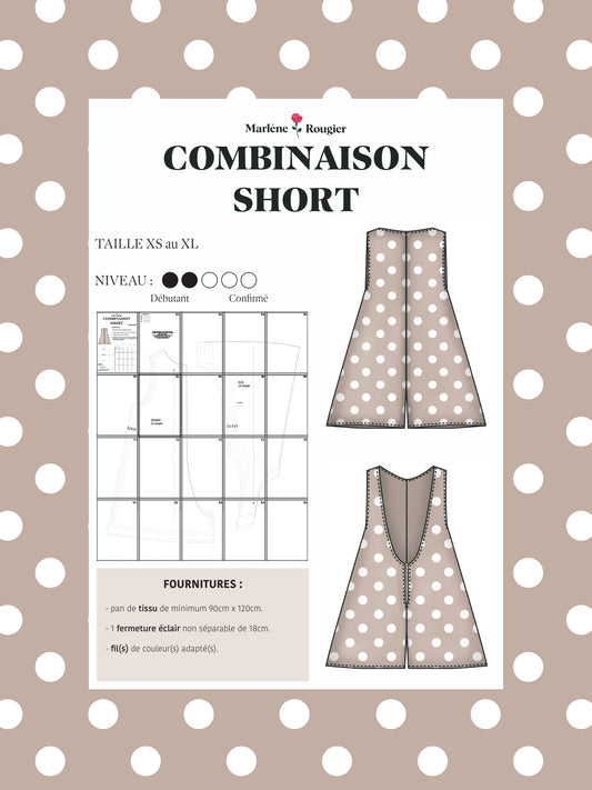 Patron combinaison short