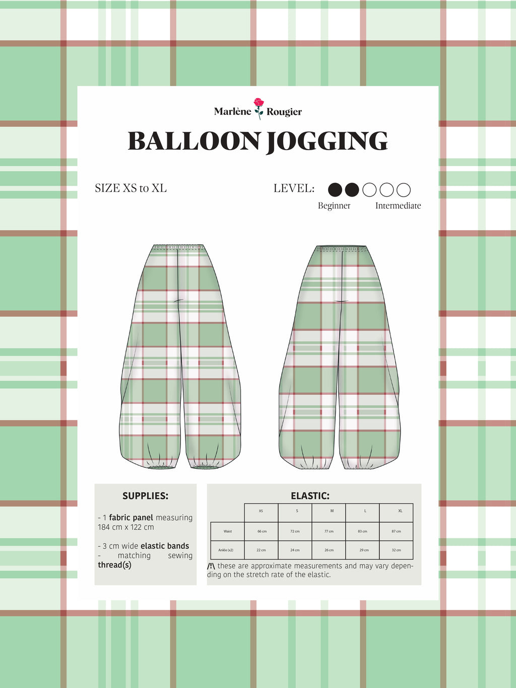 Pattern jogging ballon - PDF (English)