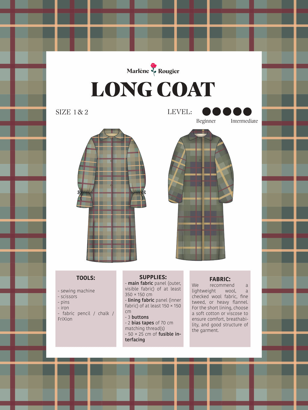 Pattern manteau long - PDF (English)