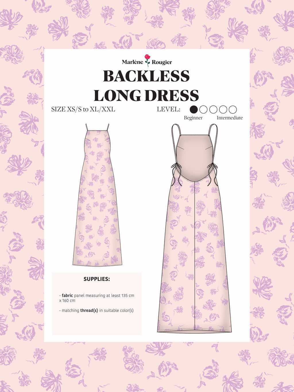  Pattern Robe Dos Nu Longue (english) - PDF