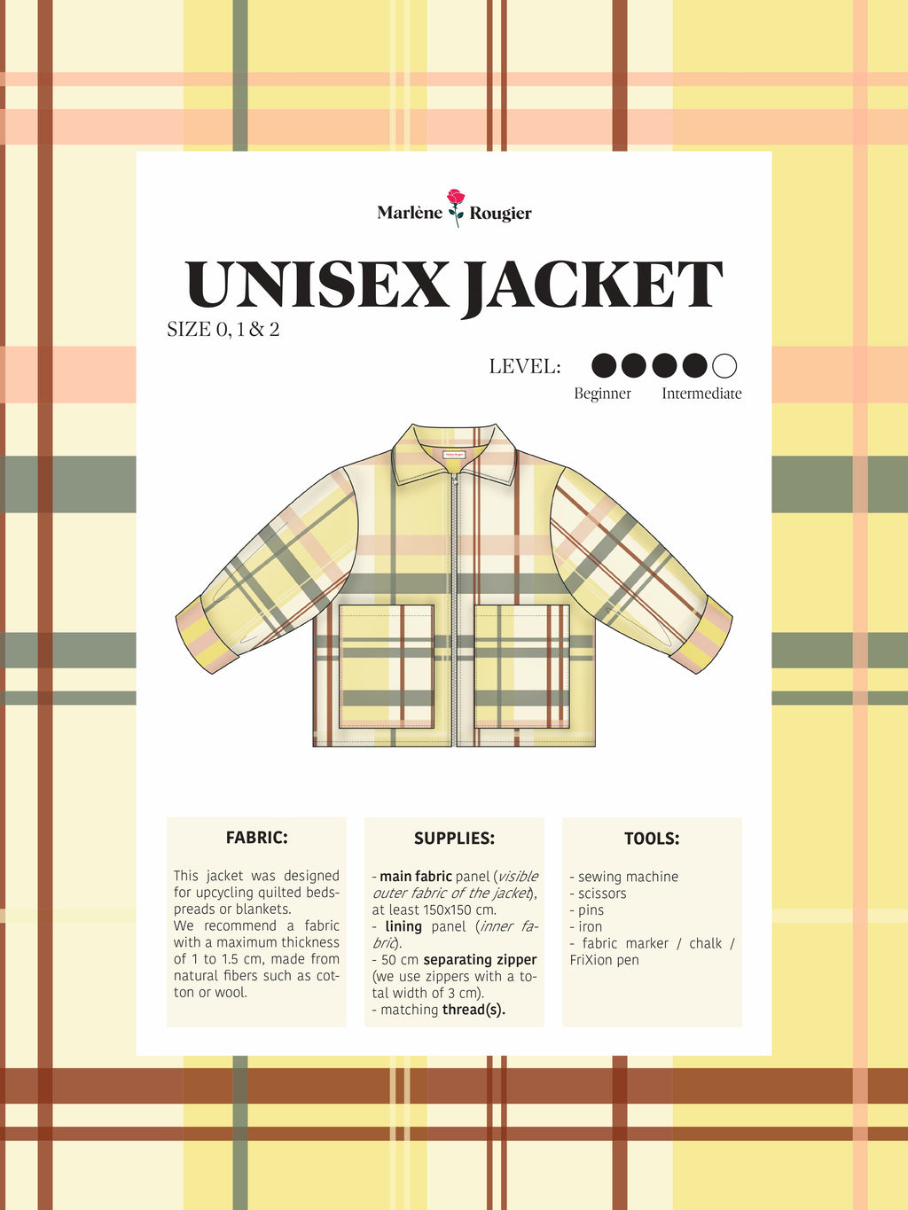 Pattern veste mixte - PDF (English)