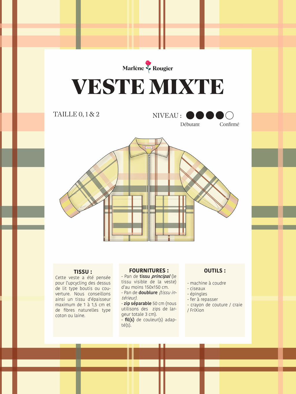 Patron veste mixte - PDF