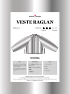Patron veste raglan - Taille 2 - PDF