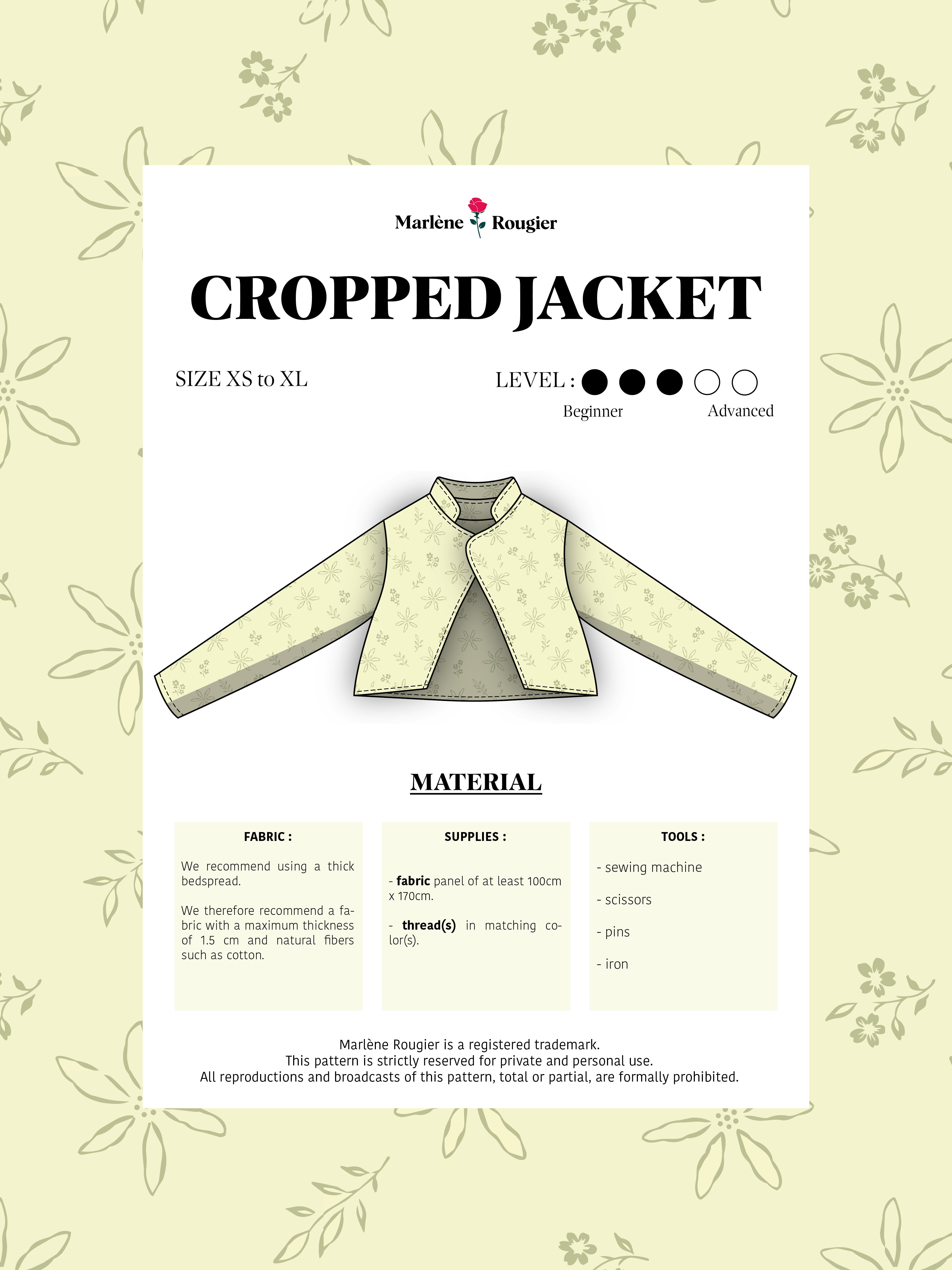  Pattern Veste à col - Taille 1 (french)