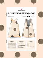 Pattern robe évasée dos nu - PDF (English)