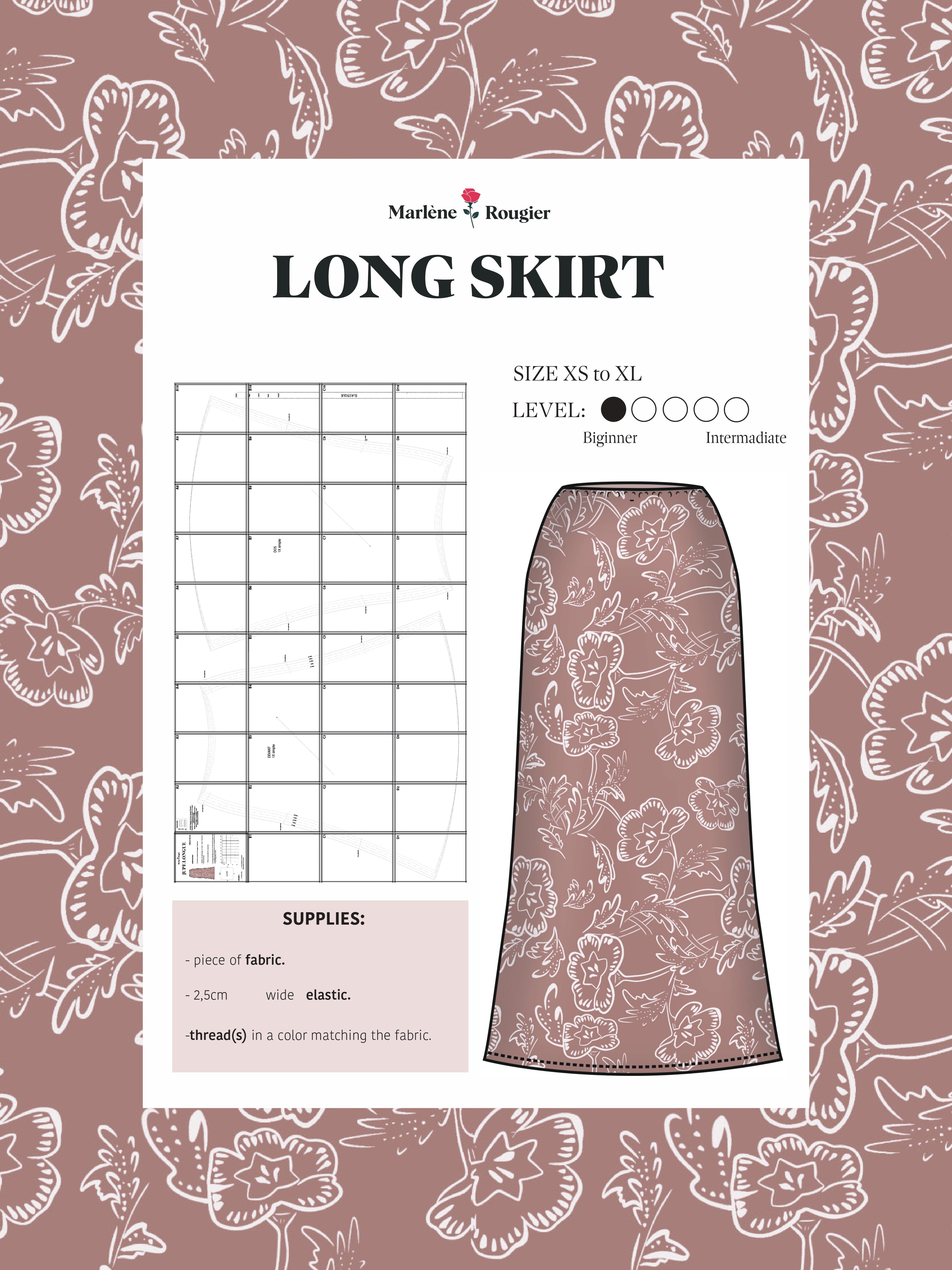  Pattern Jupe Longue (english) - PDF