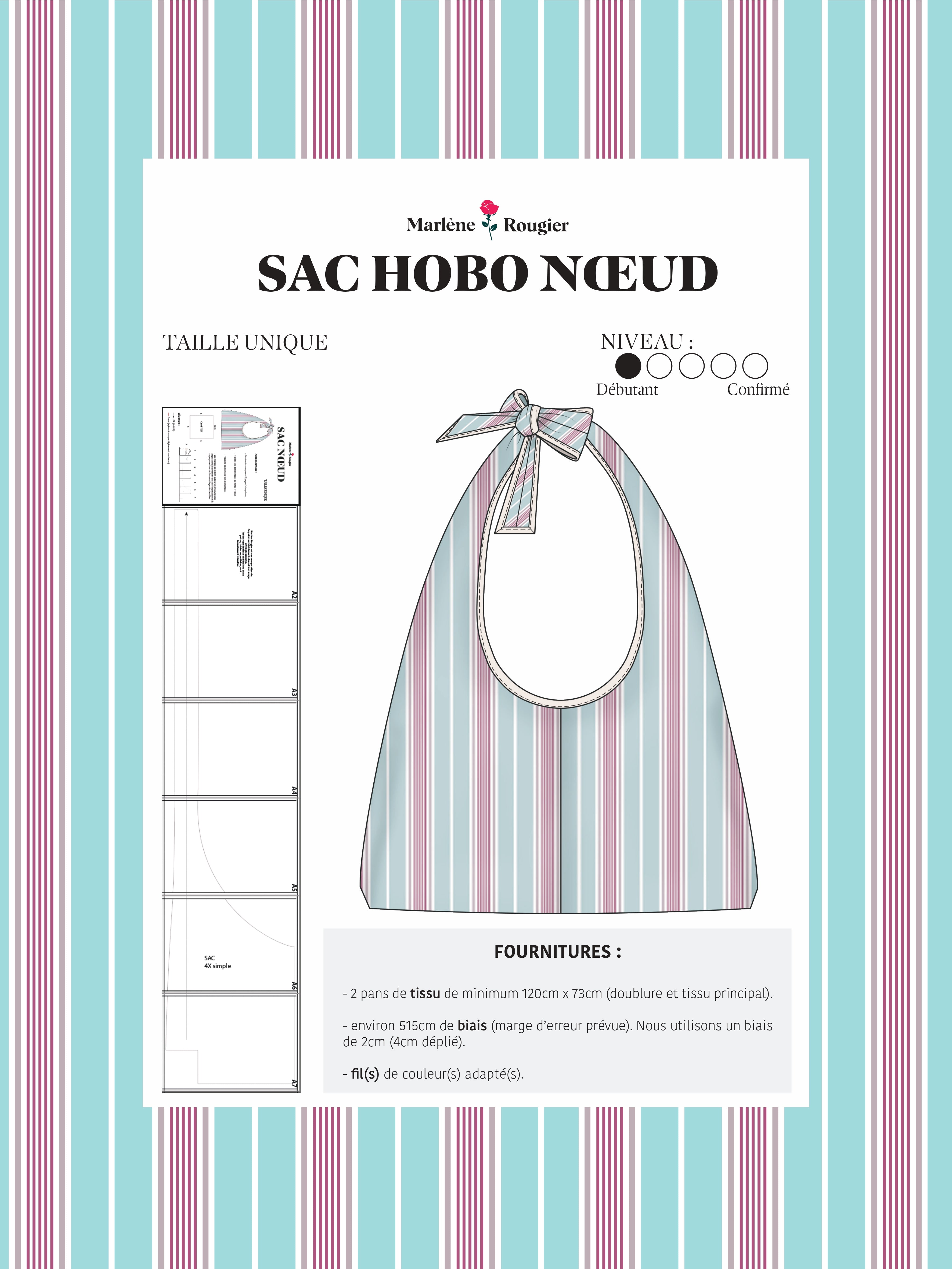Patron sac hobo nœud - PDF