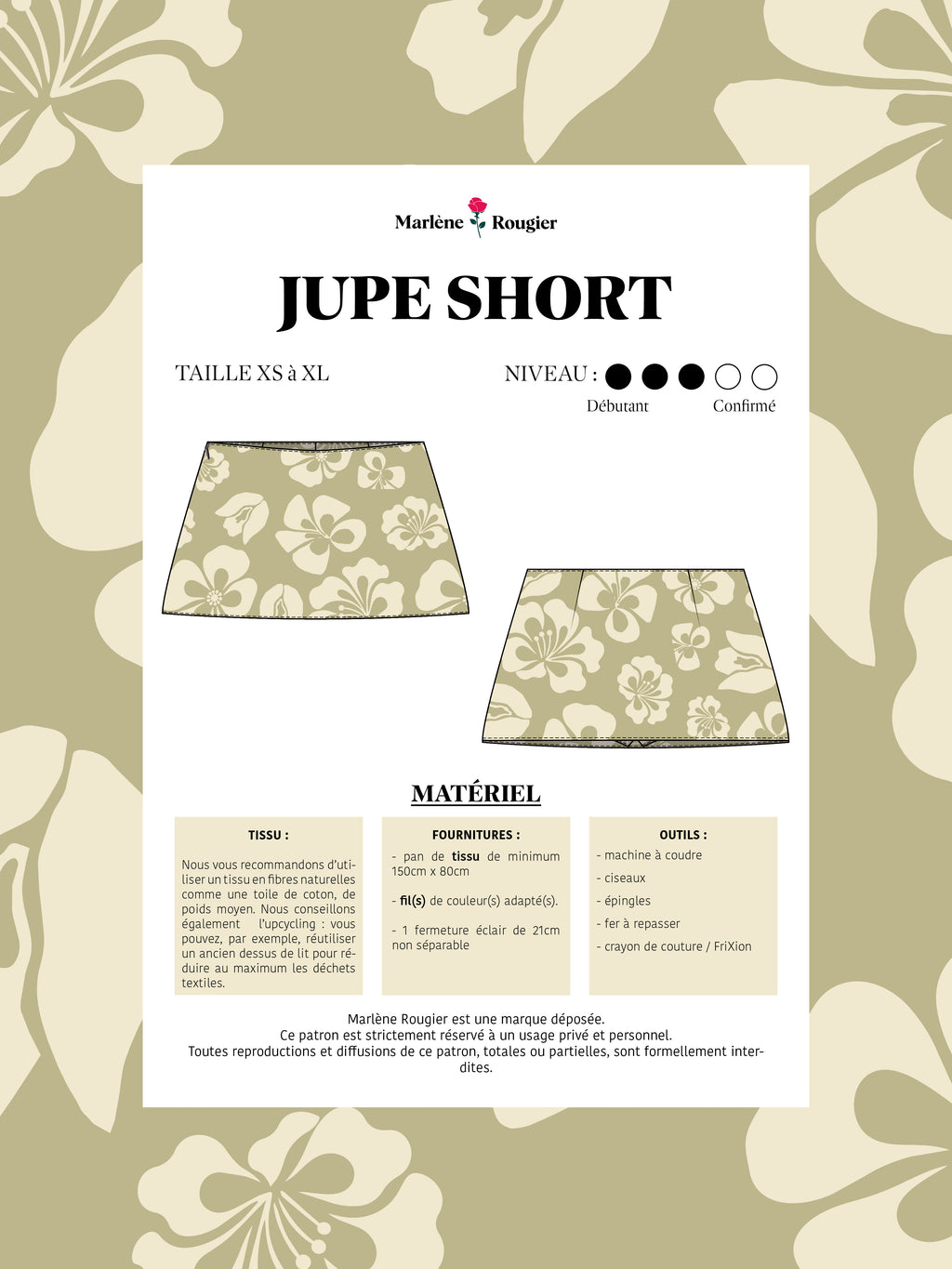  Pattern Jupe Longue (french) - PDF