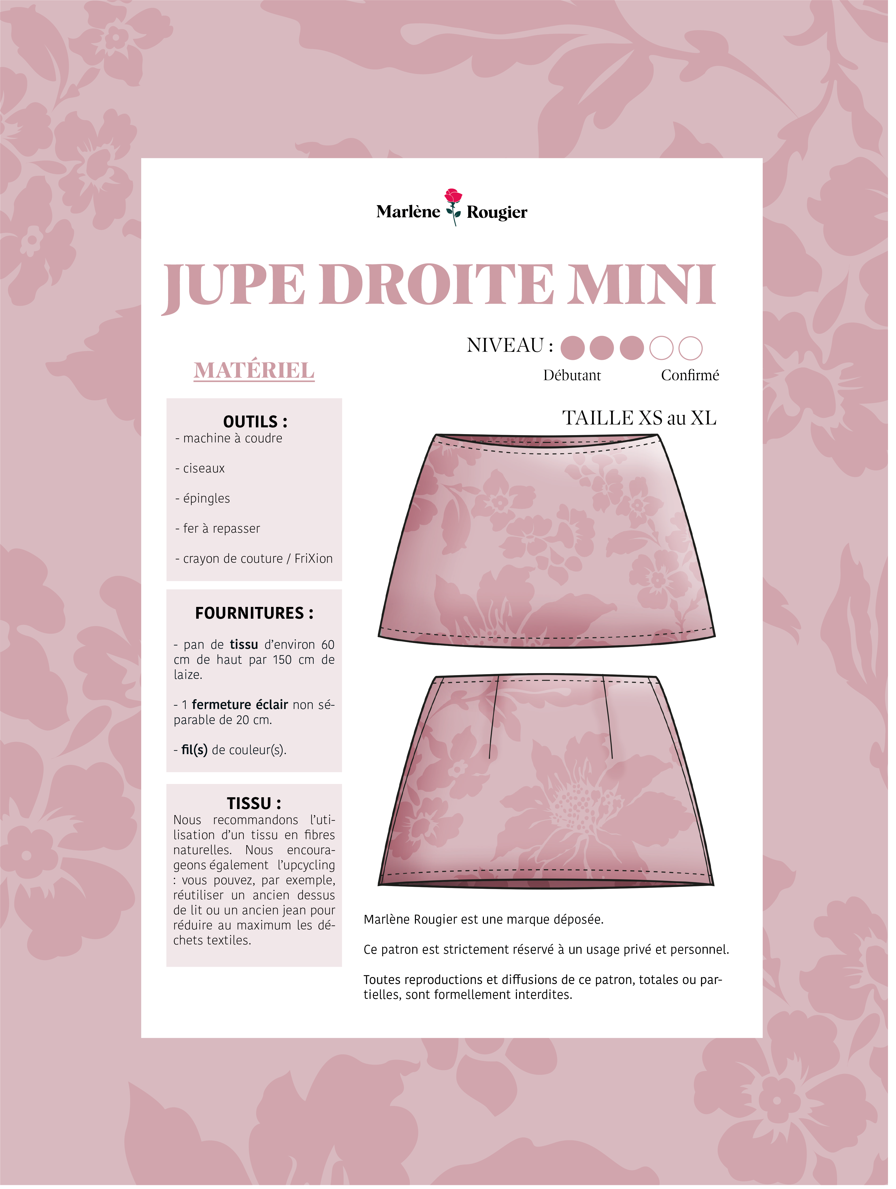  Pattern Jupe Longue (french) - PDF
