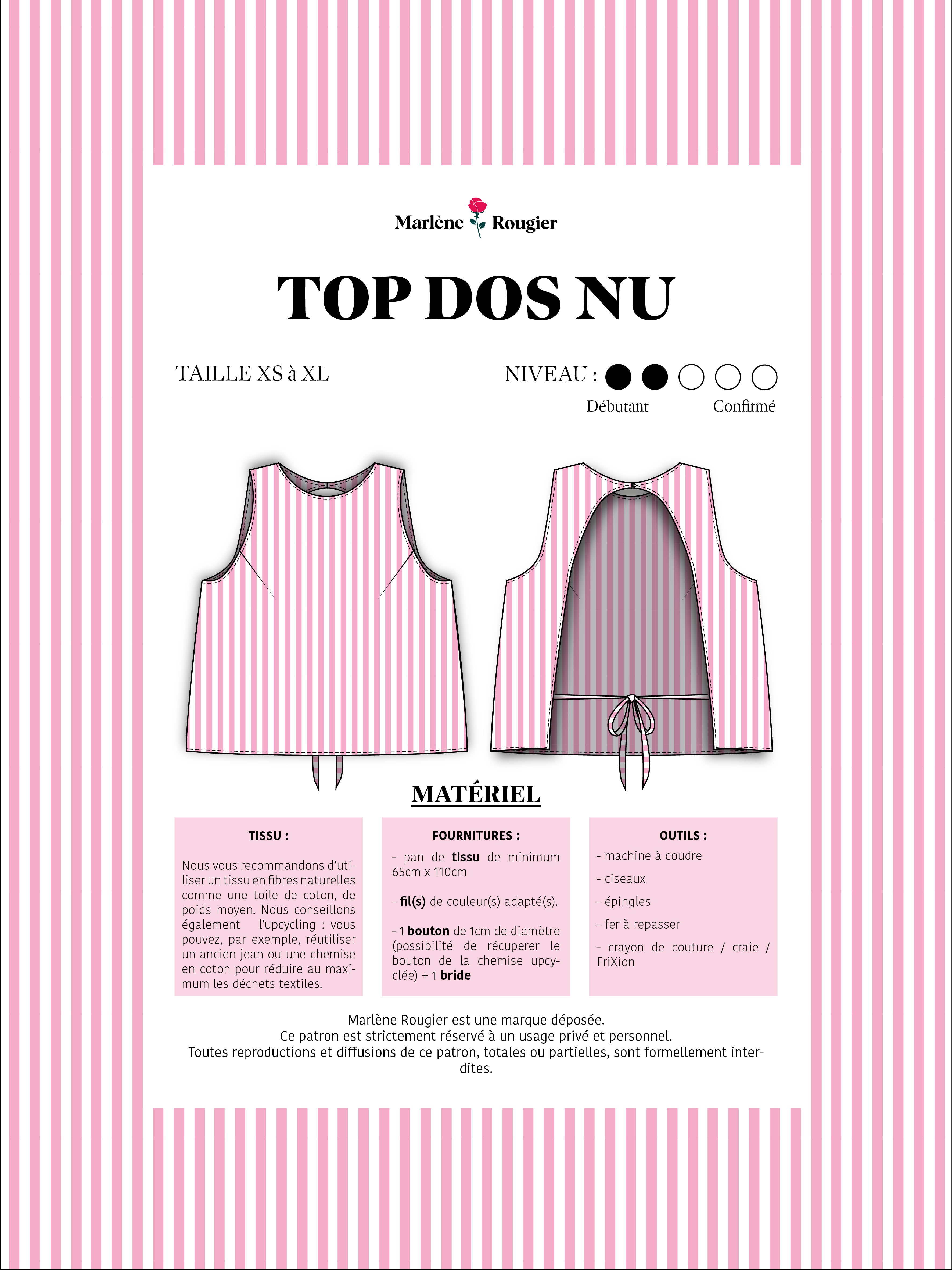 Patron top dos nu - PDF
