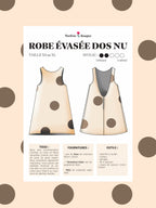 Patron robe évasée dos nu - PDF