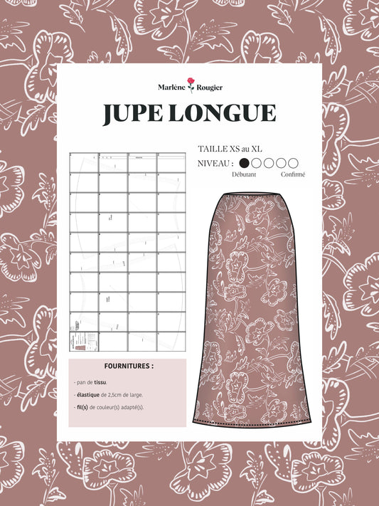 Patron jupe longue